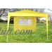 CS 10'x10' Black EZ Pop up Canopy Party Tent Instant Gazebo 100% Waterproof Top with 4 Removable Sides - By DELTA Canopies   